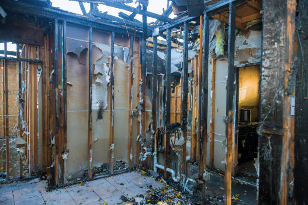 Professional Fire Damage Restoration technician working in Richardson, TX